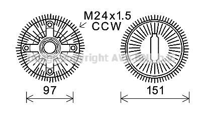 AVA QUALITY COOLING Сцепление, вентилятор радиатора BWC392